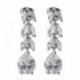 Nincs szín - 925 Sterling Silver Round Dangle Stone Stud fülbevaló női ékszer ajándék Egyesült Királyságban