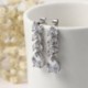 Nincs szín - 925 Sterling Silver Round Dangle Stone Stud fülbevaló női ékszer ajándék Egyesült Királyságban
