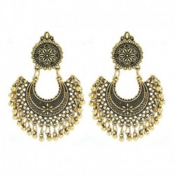* 33 - Bohém több stílusú bojt Dangle Jhumka etnikai cigány fülbevaló indiai ékszerek