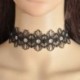 1 * - Gótikus Retro Csipke Virág Tetoválás Choker gallér nyaklánc divat punk fekete fehér