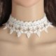 2 * - Gótikus Retro Csipke Virág Tetoválás Choker gallér nyaklánc divat punk fekete fehér