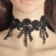 5 * - Gótikus Retro Csipke Virág Tetoválás Choker gallér nyaklánc divat punk fekete fehér