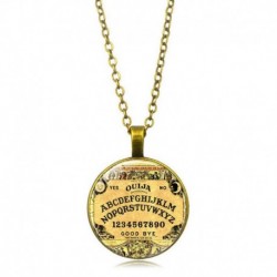 Ouija Board (bronzlánc) - Vintage Retro Butterfly Dragon Cabochon bronz üveglánc medál nyaklánc