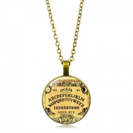 Ouija Board (bronzlánc) - Vintage Retro Butterfly Dragon Cabochon bronz üveglánc medál nyaklánc