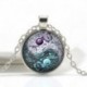 Ying Yang Pillangó - Vintage Retro Butterfly Dragon Cabochon bronz üveglánc medál nyaklánc
