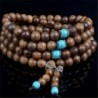 * 3 Barna - 6mm 108 gyöngy természetes szantálfa buddhista Buddha fa ima Mala karkötő ajándék