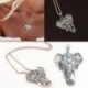 Nincs szín - Vintage retro ezüst elefánt varázsa medál türkiz lánc choker nyaklánc ajándék
