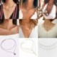 * 96 Arany kétrétegű lánc - Női Boho többrétegű choker hosszú lánc állítás nyaklánc medál ékszer ajándék