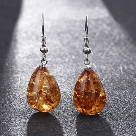 * 100 (1X1CM) - 925 ezüst fehér topáz holdkő fülhorog Dangle Drop fülbevaló esküvői party ajándék