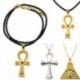 Aranykereszt - Vintage egyiptomi Ankh kereszt élet szimbóluma medál nyaklánc arany ezüst varázsa