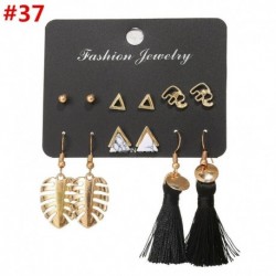 * 37 6pár / tétel - Egyesült Királyság bájos strasszos kristály gyöngy fülbevalók szett női fülbevalók ékszerek 24