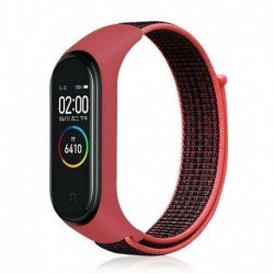 Piros - Cserélhető karkötő Xiaomi Mi band 3 4 sport karszalag lélegző hevederhez