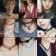 * 47 - Vintage retro fekete csipke kristály varázsa medál choker nyaklánc gótikus ékszerek