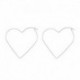 * 15 Ezüst szív (8,2 cm) - Divattervezés geometria női kör kör csepp karika fülbevaló ékszerek