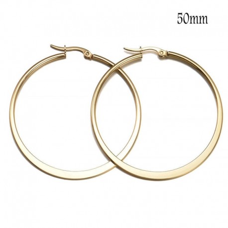 * 3 arany (50mm) - Divattervezés geometria női kör kör csepp karika fülbevaló ékszerek