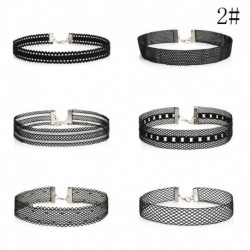 6db / 8. készlet - 10db / készlet gótikus bársonyos tetoválás csipke choker gallér medál nyaklánc punk ékszerek