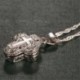* 5 - Unisex divat 925 ezüst rozsdamentes acél kereszt medál lánc nyaklánc ékszer