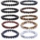 * 35 12mm - Férfi természetes drágakő gyöngy karkötő Buddha fej varázsa gyöngyös karkötő ékszerek