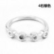 Ezüst-4 kövek - Testpiercing hamis orrgyűrű karika Septum Labret ajak orr ékszerek rozsdamentes acél