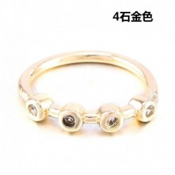 Arany-4 kövek - Testpiercing hamis orrgyűrű karika Septum Labret ajak orr ékszerek rozsdamentes acél