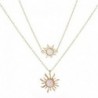 Arany - Boho női többrétegű hosszú láncú napraforgó medál choker nyaklánc ékszer ajándék