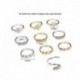 Ezüst- Virág - Virágos cirkónium orrgyűrű Daith piercing porc fül karika septum gyűrűk Tragus Egyesült Királyság
