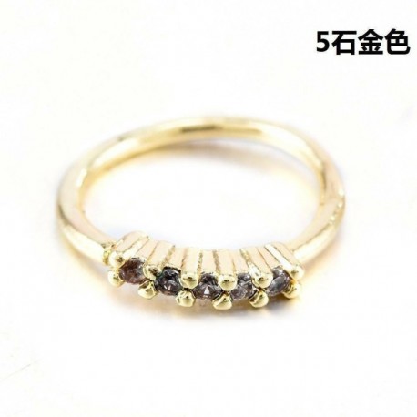 Arany-5 kövek - Virágos cirkónium orrgyűrű Daith piercing porc fül karika septum gyűrűk Tragus Egyesült Királyság
