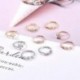 Arany-5 kövek - Virágos cirkónium orrgyűrű Daith piercing porc fül karika septum gyűrűk Tragus Egyesült Királyság