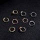 Arany-5 kövek - Virágos cirkónium orrgyűrű Daith piercing porc fül karika septum gyűrűk Tragus Egyesült Királyság
