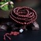 Fekete - Szantálfa buddhista Buddha meditáció 6mm 216 ima gyöngy Mala karkötő nyaklánc