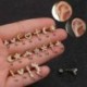 * 7 Ezüst - 1db Mini gyémántok gyűrűs rúd fülmászó Tragus Helix piercing fülbevaló