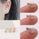 * 7 Ezüst - 1db Mini gyémántok gyűrűs rúd fülmászó Tragus Helix piercing fülbevaló