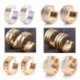 * 27 Ezüst (11mm) - 1 pár férfi női rozsdamentes acél fülbevaló Punk Hoop Huggie Stud mandzsetta ékszer ajándék