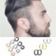 * 27 Ezüst (11mm) - 1 pár férfi női rozsdamentes acél fülbevaló Punk Hoop Huggie Stud mandzsetta ékszer ajándék