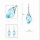 Nincs szín - Elegáns női ezüst Aqua kék kristály csepp kampós fülbevaló ékszer ajándék