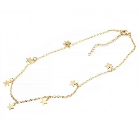 Arany - Vintage női csillag-choker galléros nyaklánc retro arany lánc Boho egyszerű ékszerek