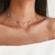 Arany - Vintage női csillag-choker galléros nyaklánc retro arany lánc Boho egyszerű ékszerek