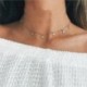 Arany - Vintage női csillag-choker galléros nyaklánc retro arany lánc Boho egyszerű ékszerek