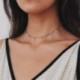 Ezüst - Vintage női csillag-choker galléros nyaklánc retro arany lánc Boho egyszerű ékszerek