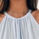 Ezüst - Vintage női csillag-choker galléros nyaklánc retro arany lánc Boho egyszerű ékszerek
