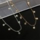 Ezüst - Vintage női csillag-choker galléros nyaklánc retro arany lánc Boho egyszerű ékszerek