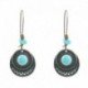 Nincs szín - Női vintage kerek türkiz hosszú csüngős akasztós fülbevalók divat ékszerek