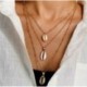 N018 - Természetes héj többrétegű nyaklánc Arany tengeri kagyló medál Chocker Beach ékszerek