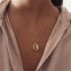 N018 - Természetes héj többrétegű nyaklánc Arany tengeri kagyló medál Chocker Beach ékszerek
