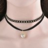 2 * - Vintage retro fekete bársony kristály varázsa medál choker nyaklánc gótikus ékszerek