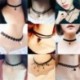63 * - Vintage retro fekete bársony kristály varázsa medál choker nyaklánc gótikus ékszerek