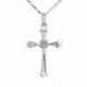 Nincs szín - Crystal Cross medál nyaklánc 925 ezüst lánc női női ékszer UK