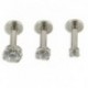 2mm - 16G CZ drágakő kerek Tragus ajak gyűrű Monroe fül porcos fülbevaló piercing punk
