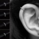 C - Aranyos ezüst CZ karika orrgyűrű Daith szorosan áttört Tragus Helix porc fülbevaló