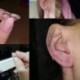 C - Aranyos ezüst CZ karika orrgyűrű Daith szorosan áttört Tragus Helix porc fülbevaló